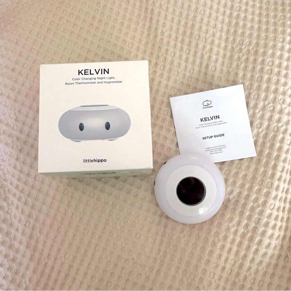 LittleHippo Kelvin Room Color-Changing Night Light, Thermometer & Hygrometer